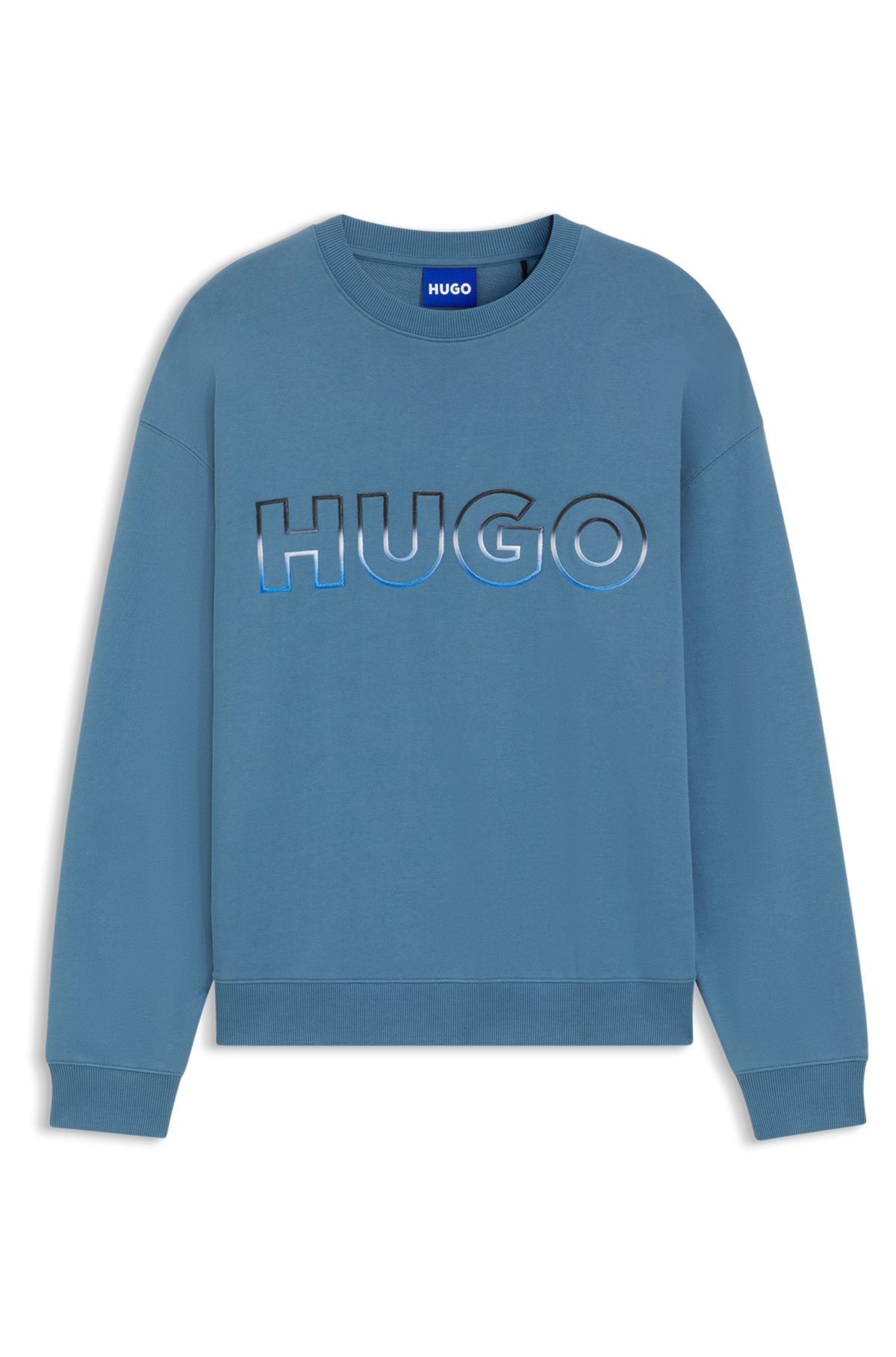 COTTON-TERRY SWEATSHIRT WITH OMBRÉ LOGO EMBROIDERY - 1