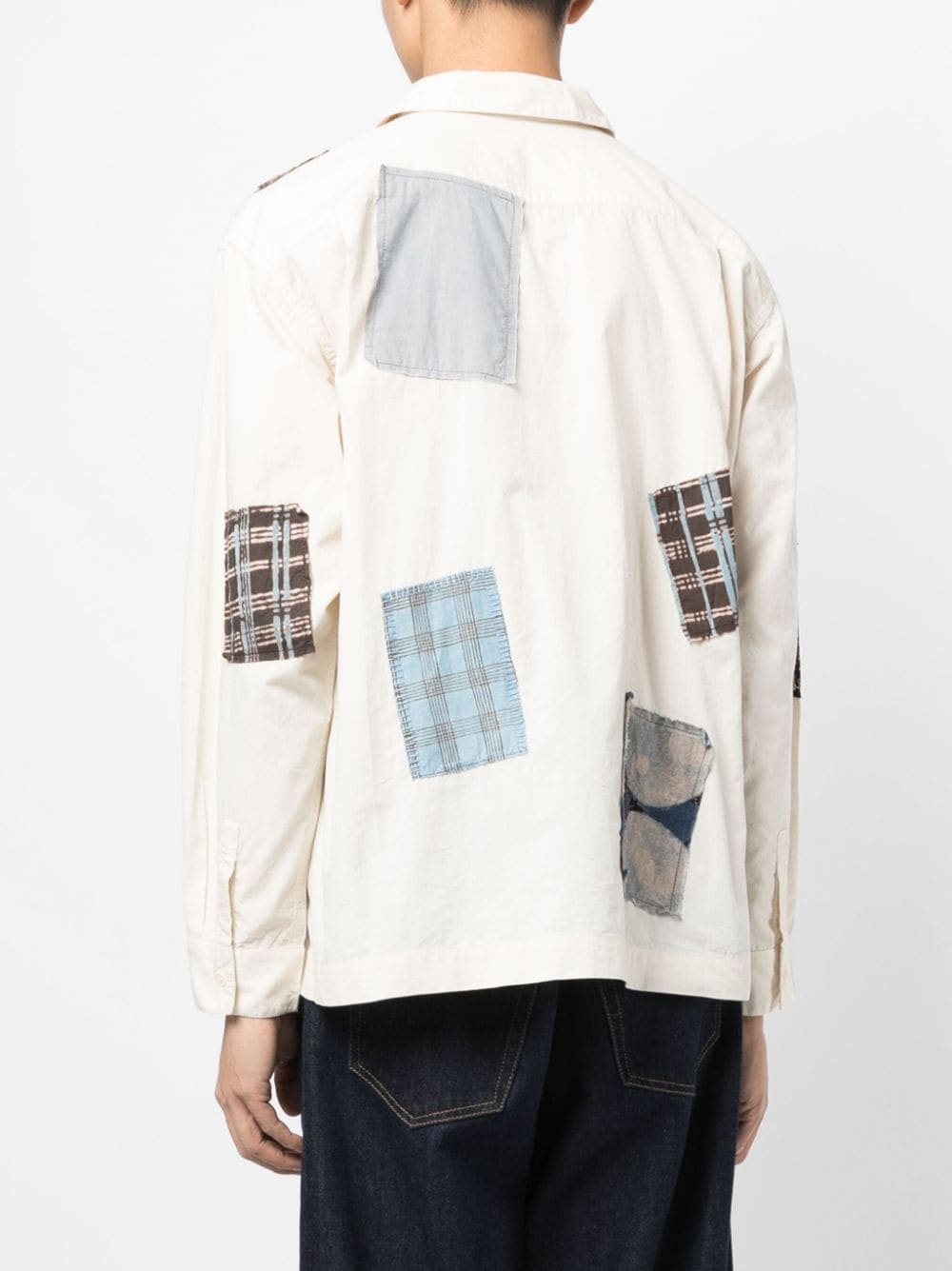 Greetings patchwork cotton shirt - 4