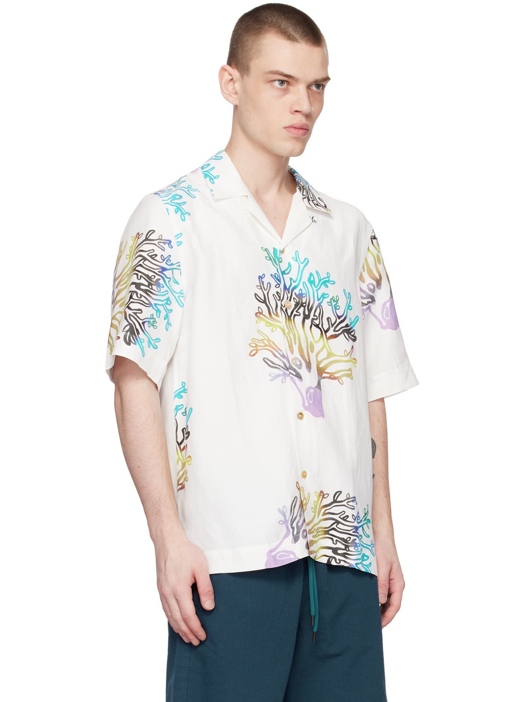 White Printed Shirt - 2