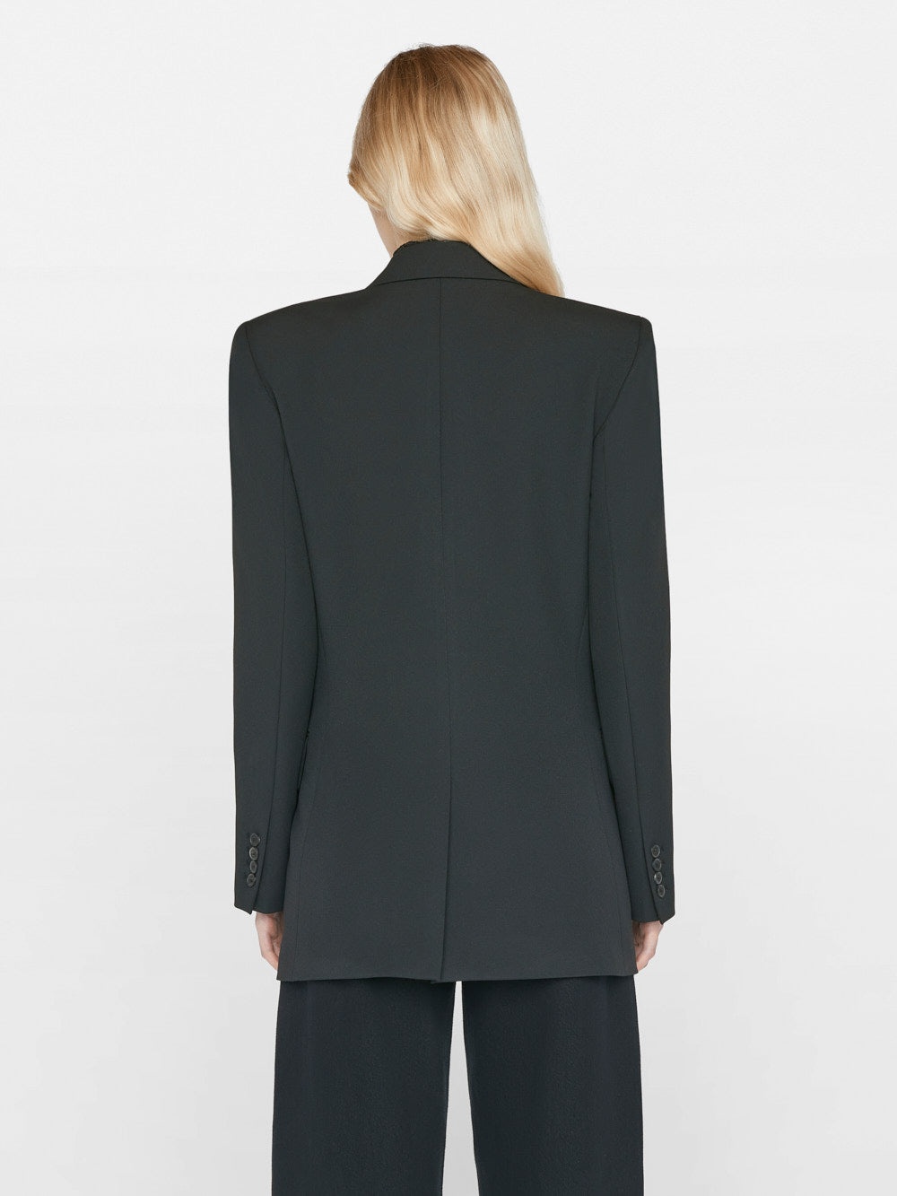 Double Breasted Slim Blazer in Noir - 9