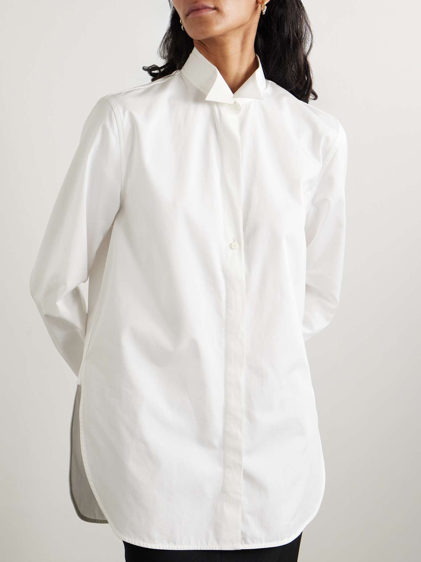 Organic cotton-poplin shirt White - 3