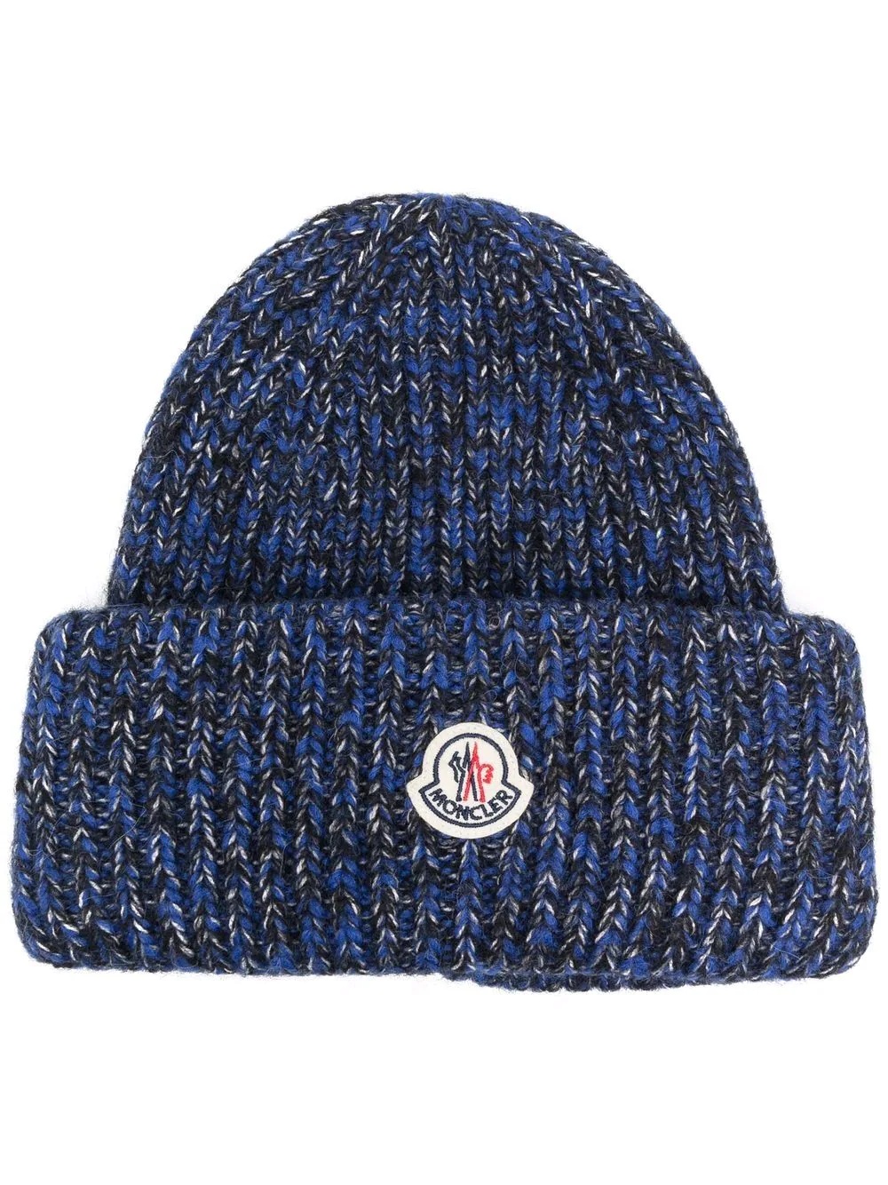 marl-knit logo-patch beanie - 1