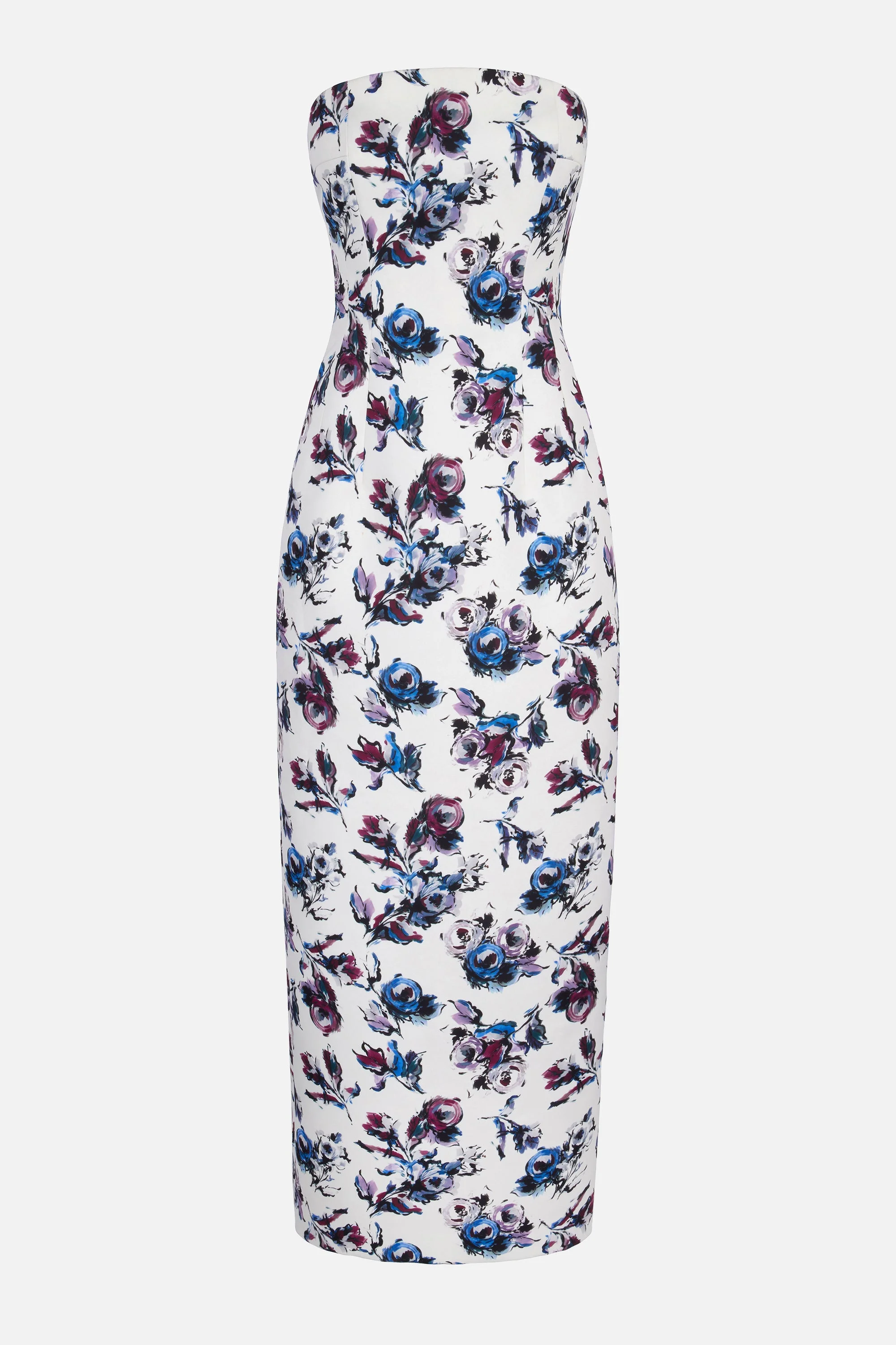 Laelia Dress In Purple & Blue Floral Print Genzianella - 1