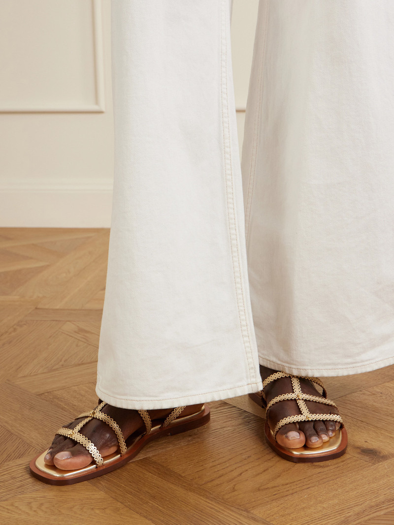 Zimmermann Goldie Leather Sandals outlook