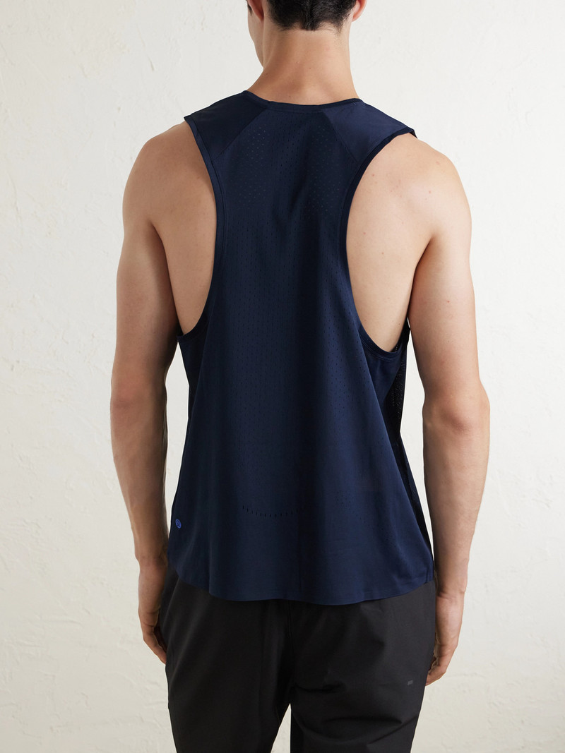 Logo-Print Mesh Running Top 4