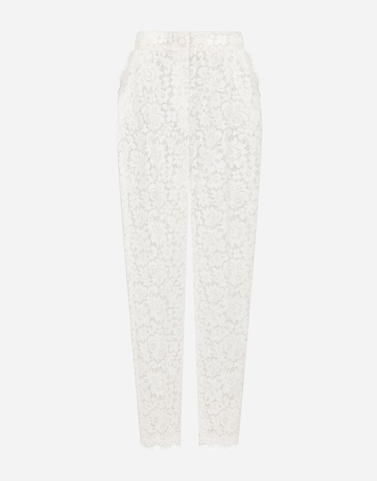 High-waisted cordonetto lace pants - 3