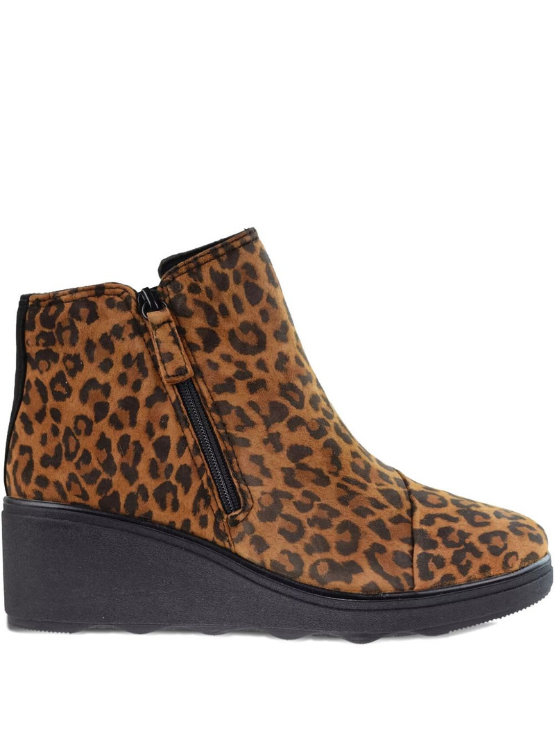 Mazy Eastham zip leopard print boots 1