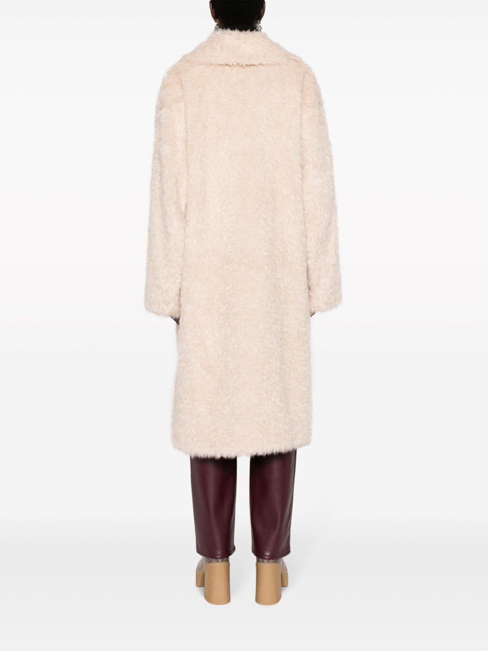 long faux-fur coat - 4