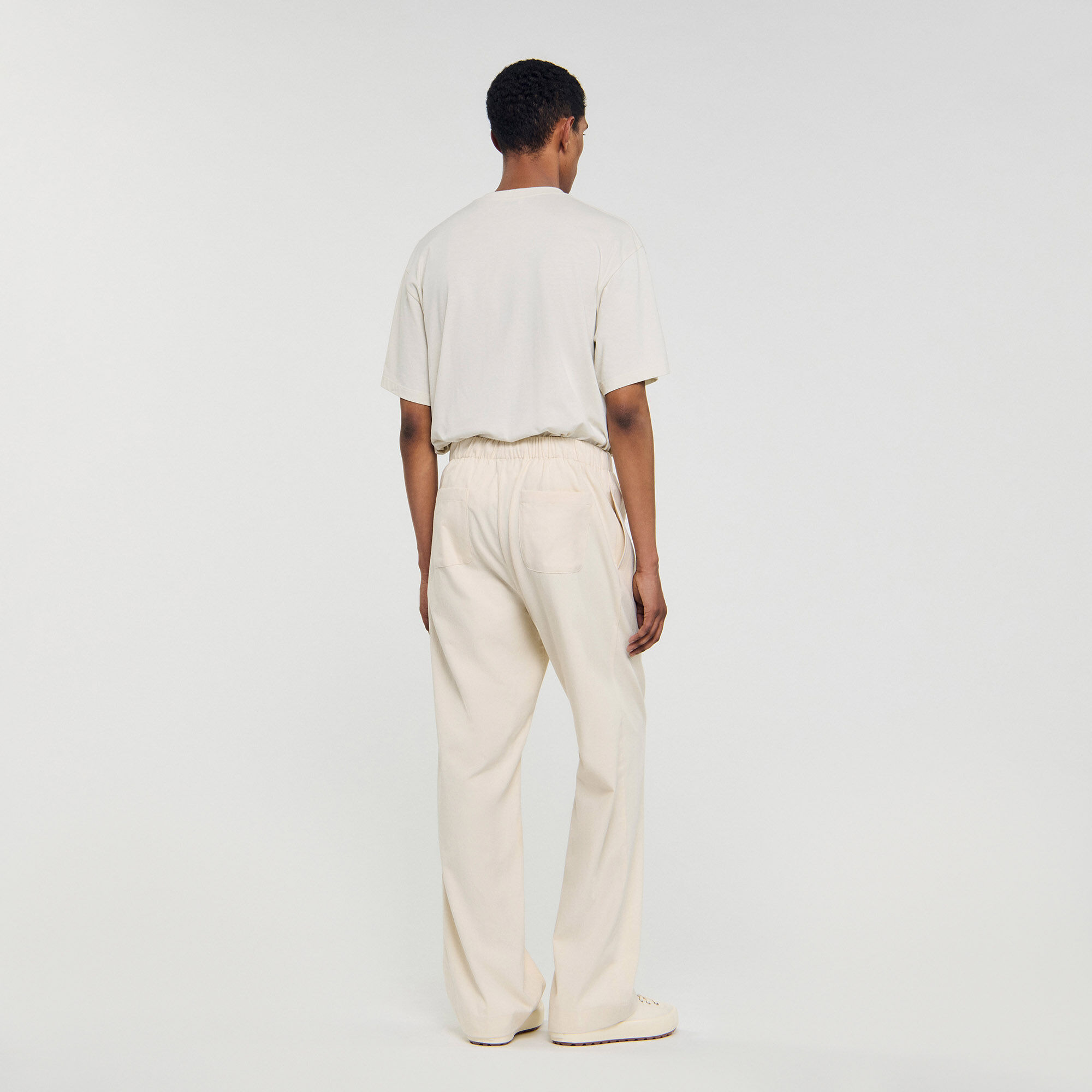 WIDE-LEG ELASTICATED COTTON TROUSERS - 5