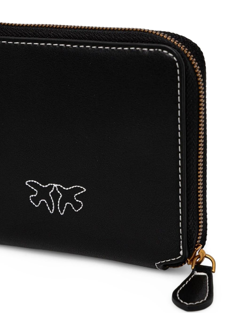 logo-stitched zip-around wallet - 2
