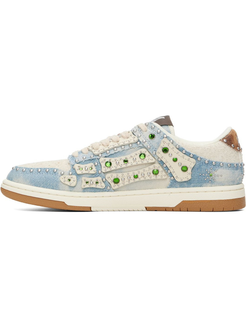 Blue Stud Skel Top Low Sneakers 3