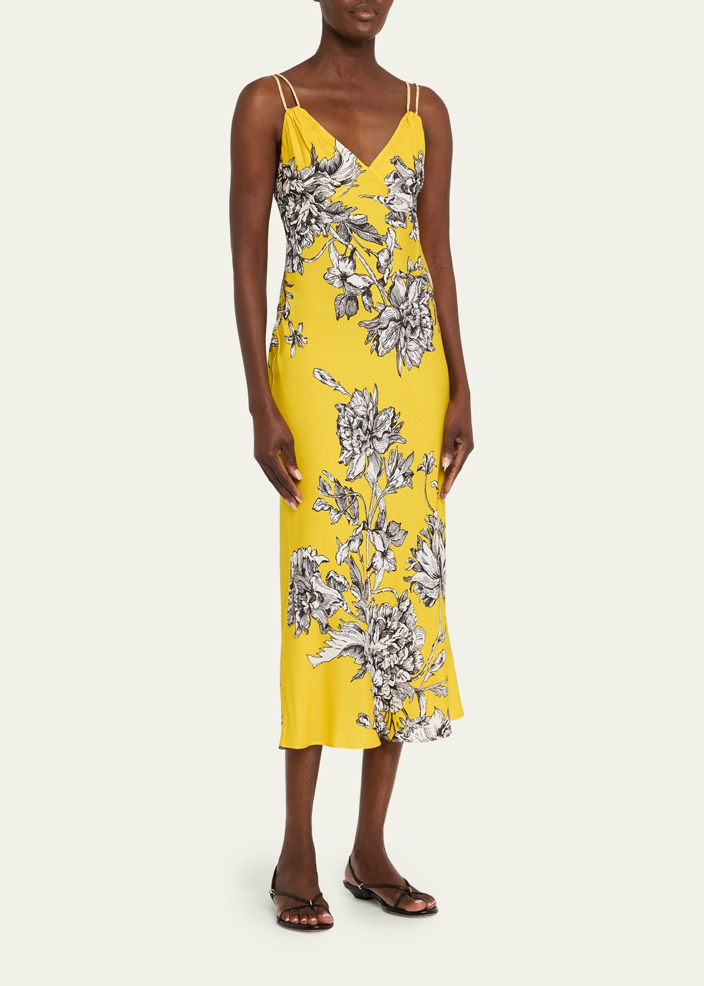 Kiro Blooming Wild Golden Hour Midi Slip Dress - 4