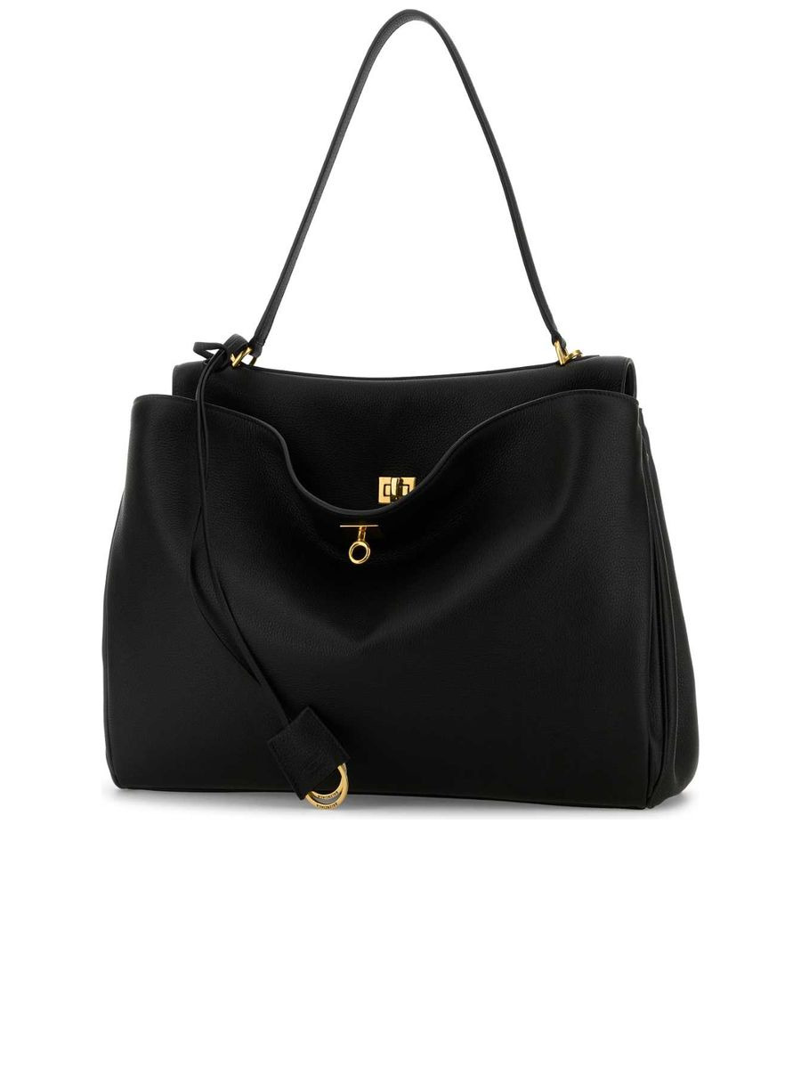 Women's Rodeo Handbag Large Grained Calfskin in Black - 2