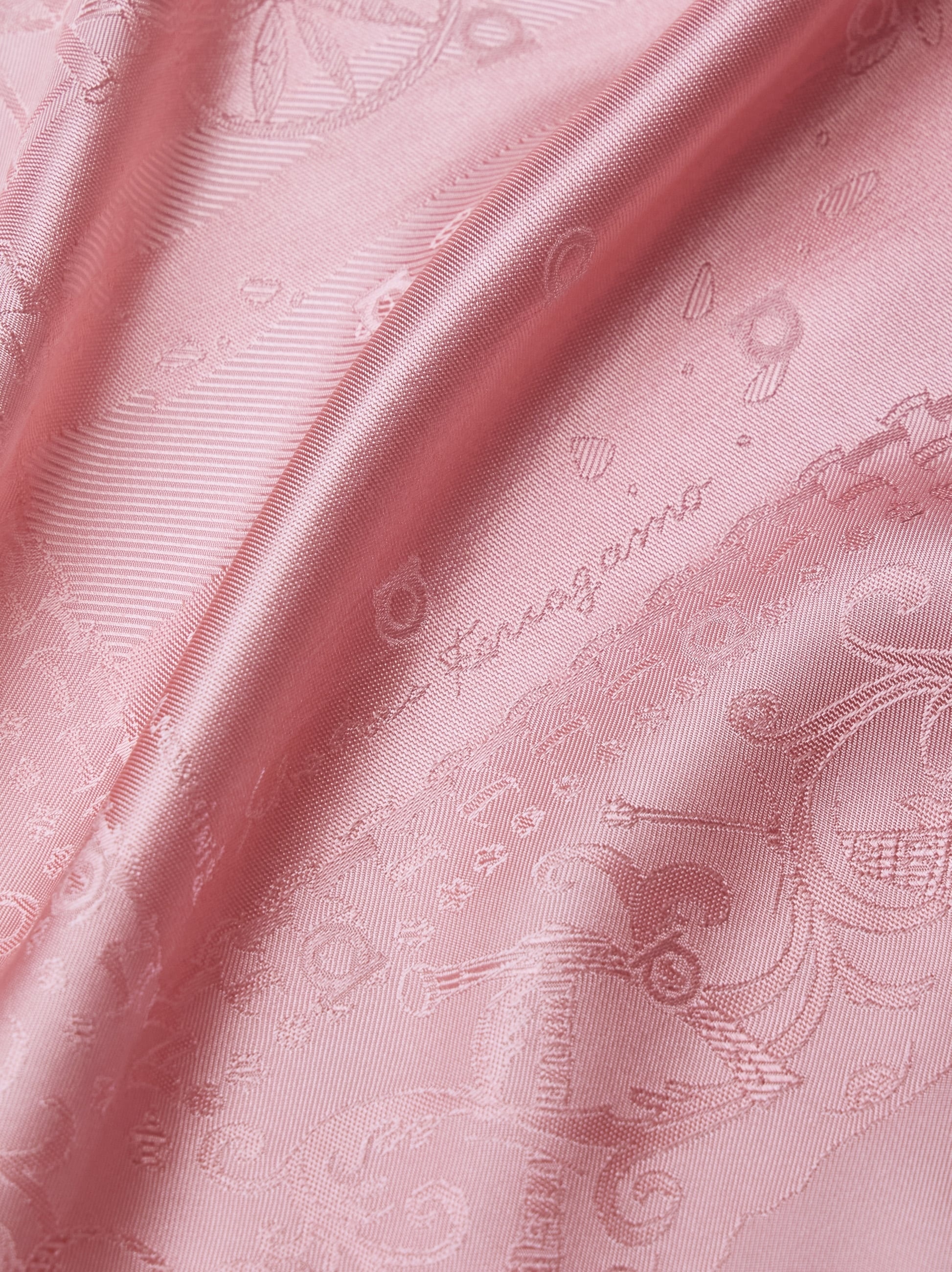 Silk jacquard scarf with palazzo motif - 2