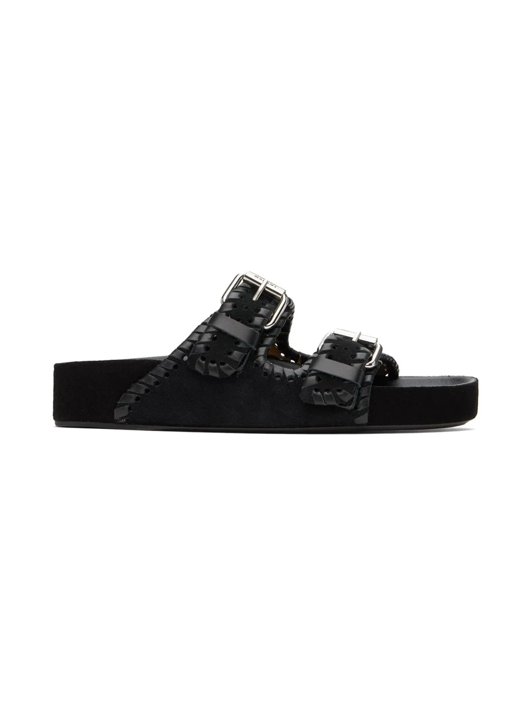 Black Lennyo Flat Sandals - 1