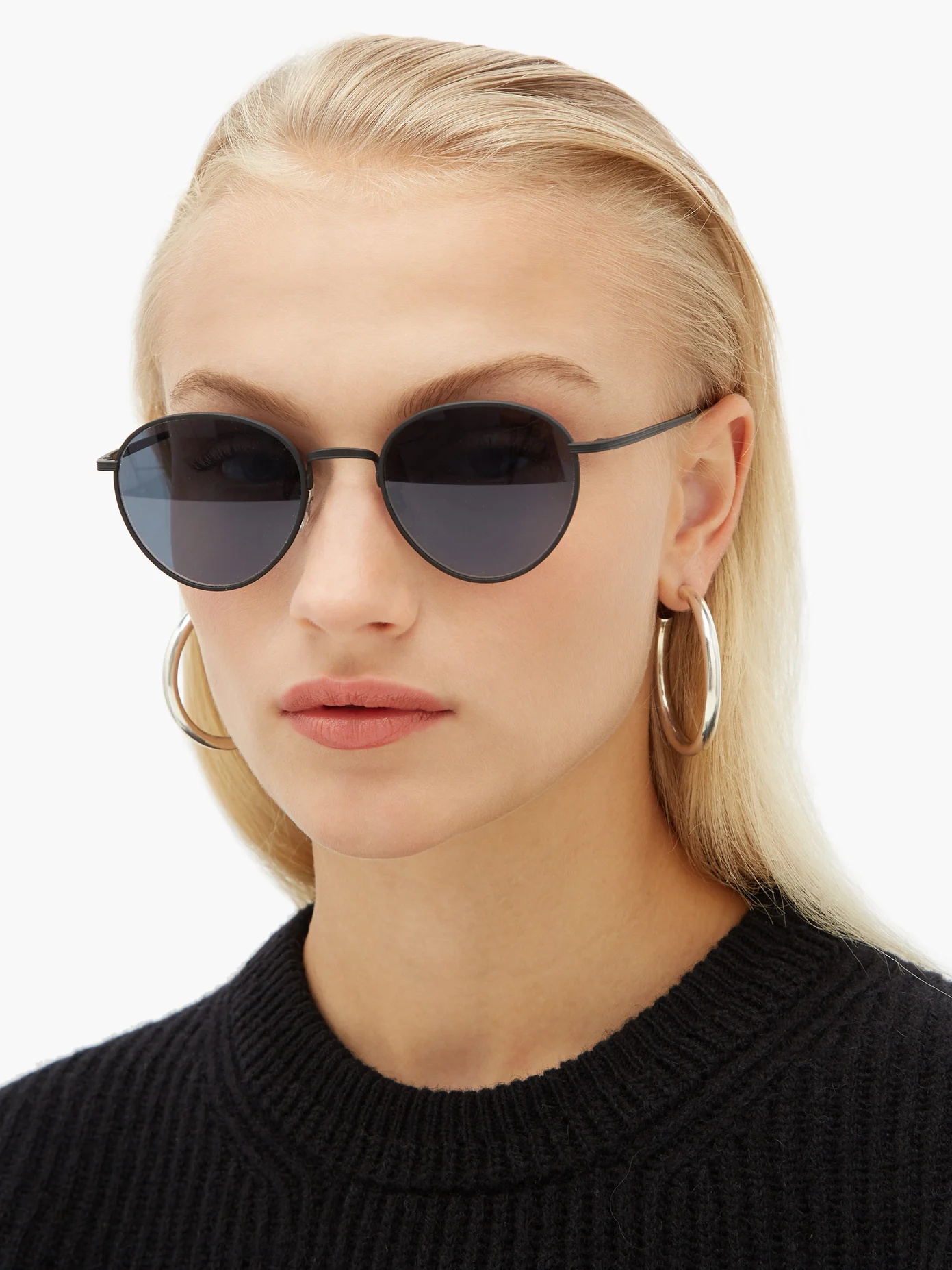 X Oliver Peoples Brownstone round metal sunglasses - 2