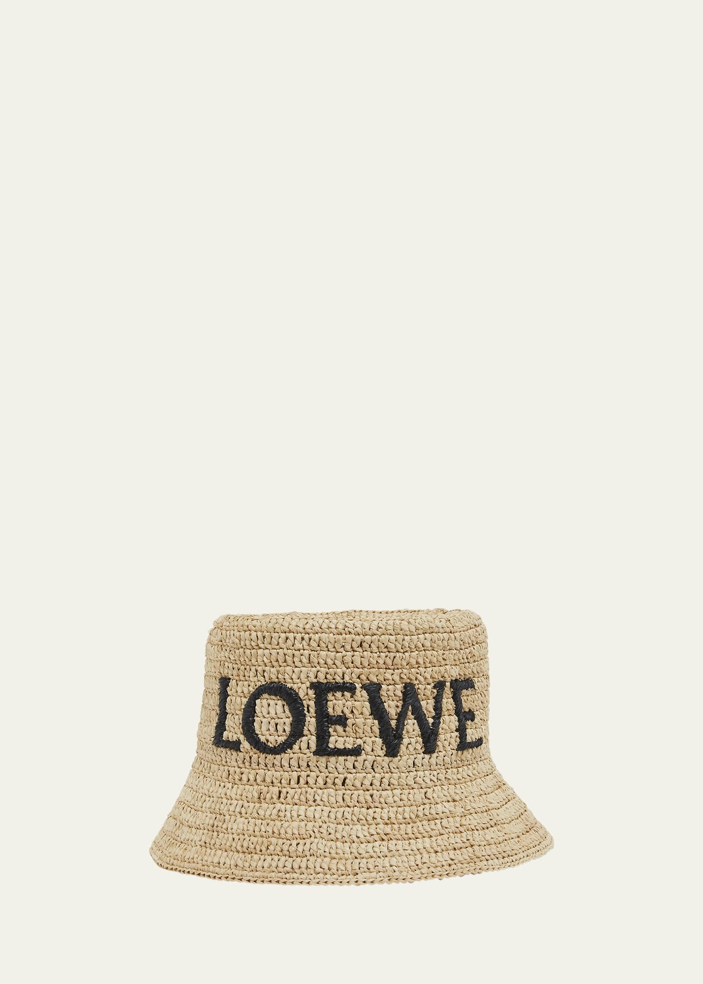 Logo Woven Raffia Bucket Hat - 1