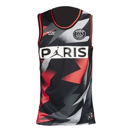 Air Jordan Paris Saint-Germain Mesh Cloth Jersey 'Black Infrared 23' BQ8357-010 - 1