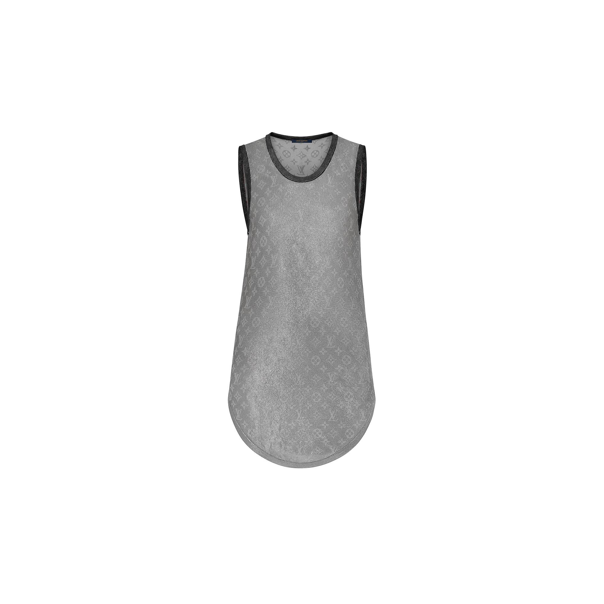 Metallic Monogram Basketball Tank Top  - 1