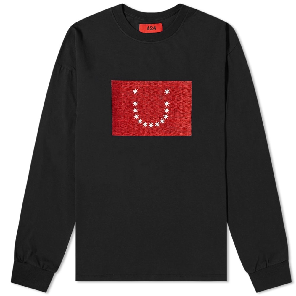 424 Long Sleeve Embroidered Stars Tee - 1