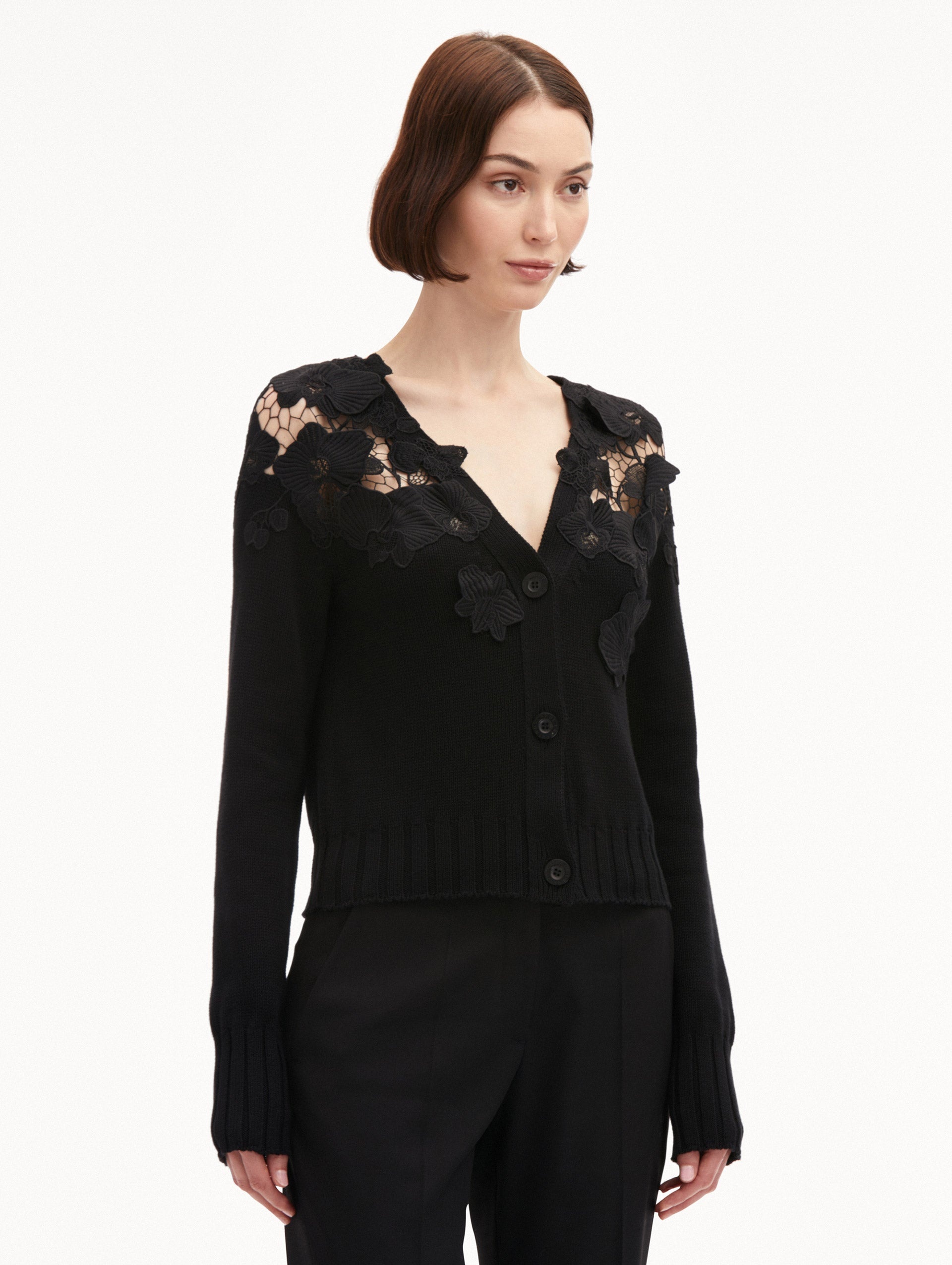 FLORAL GUIPURE LACE CARDIGAN - 5
