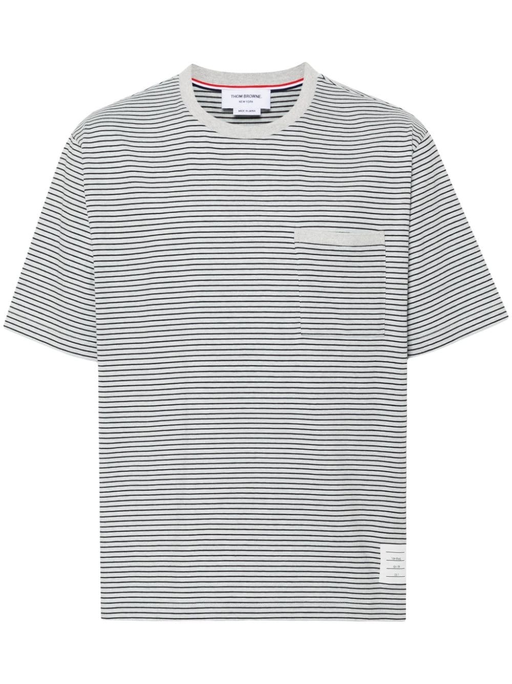 logo-patch striped T-shirt - 1