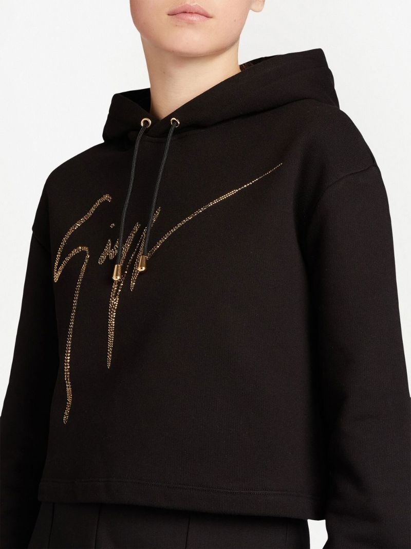 Mailena crystal-logo hoodie - 5