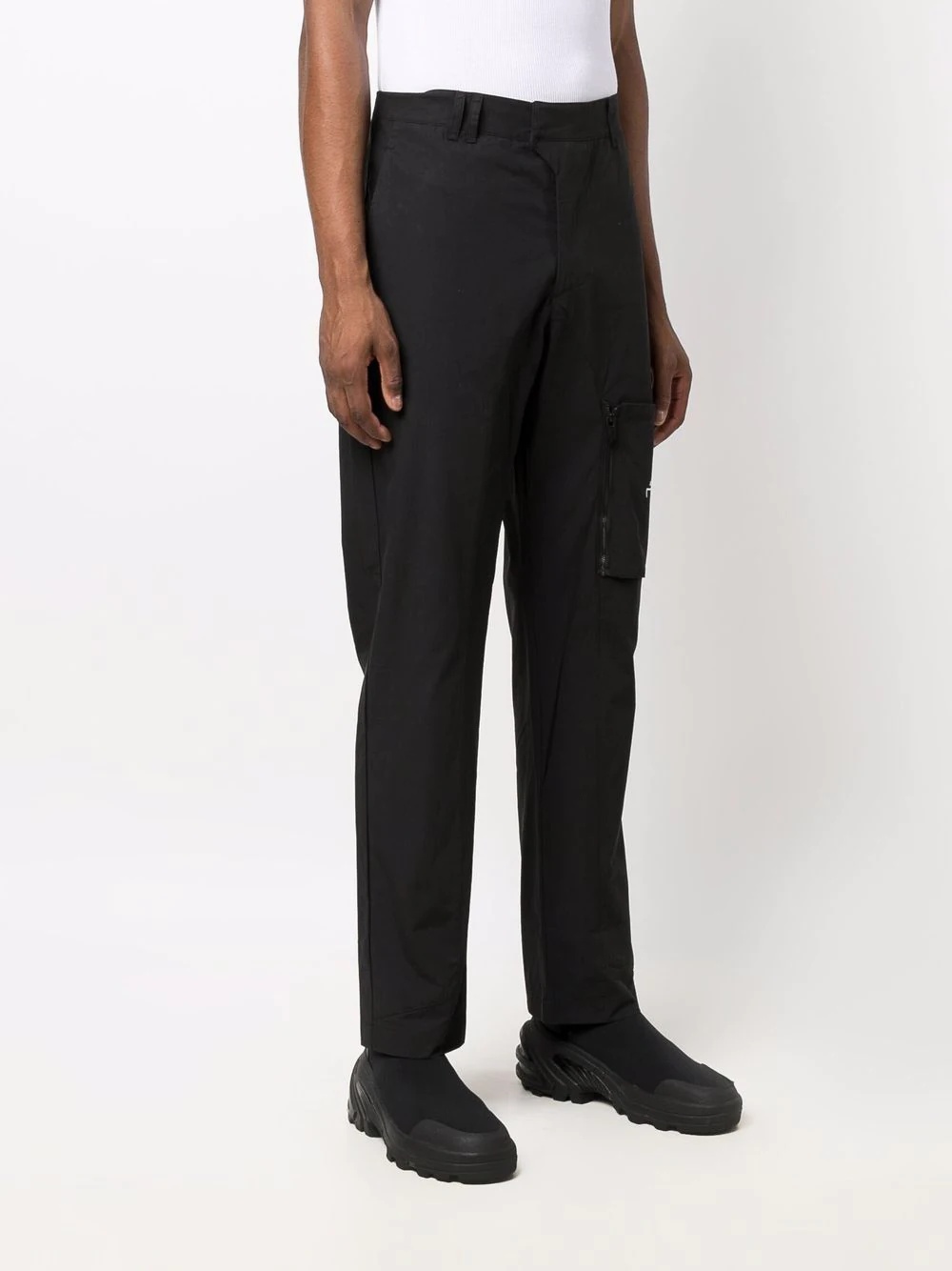 side patch pocket straight trousers - 3