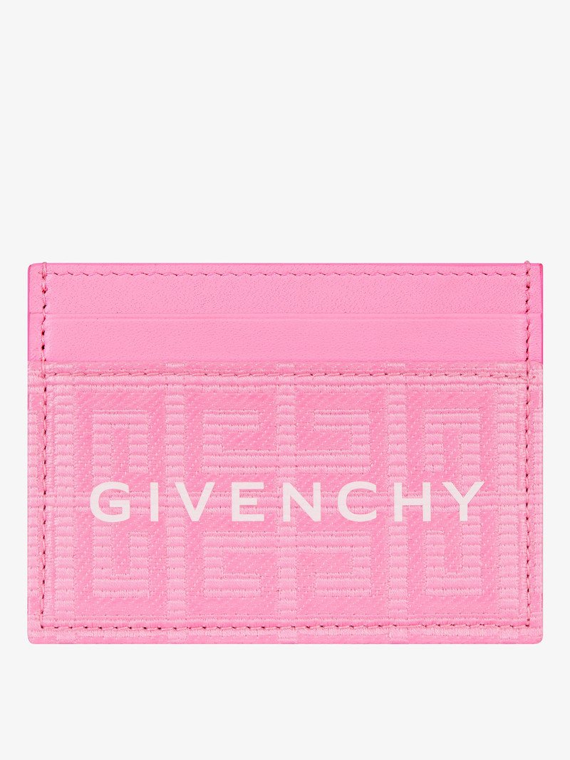Givenchy G CUT CARD HOLDER IN 4G COATED CANVAS AND LEATHER outlook