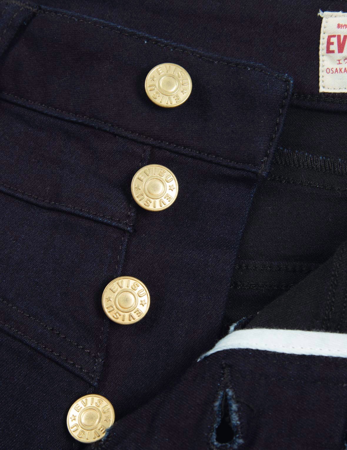 ALLOVER KAMON AND LOGO-PATTERN POCKET HIGH-WAIST SKINNY JEANS - 7