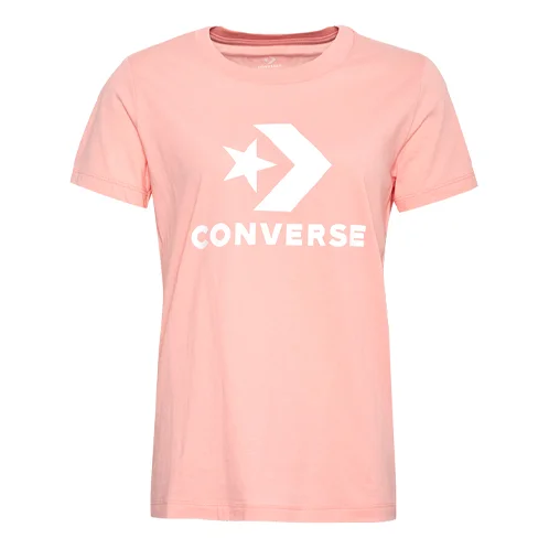 (WMNS) Converse Classic Logo Printing Short Sleeve Pink 10009152-A11 - 1