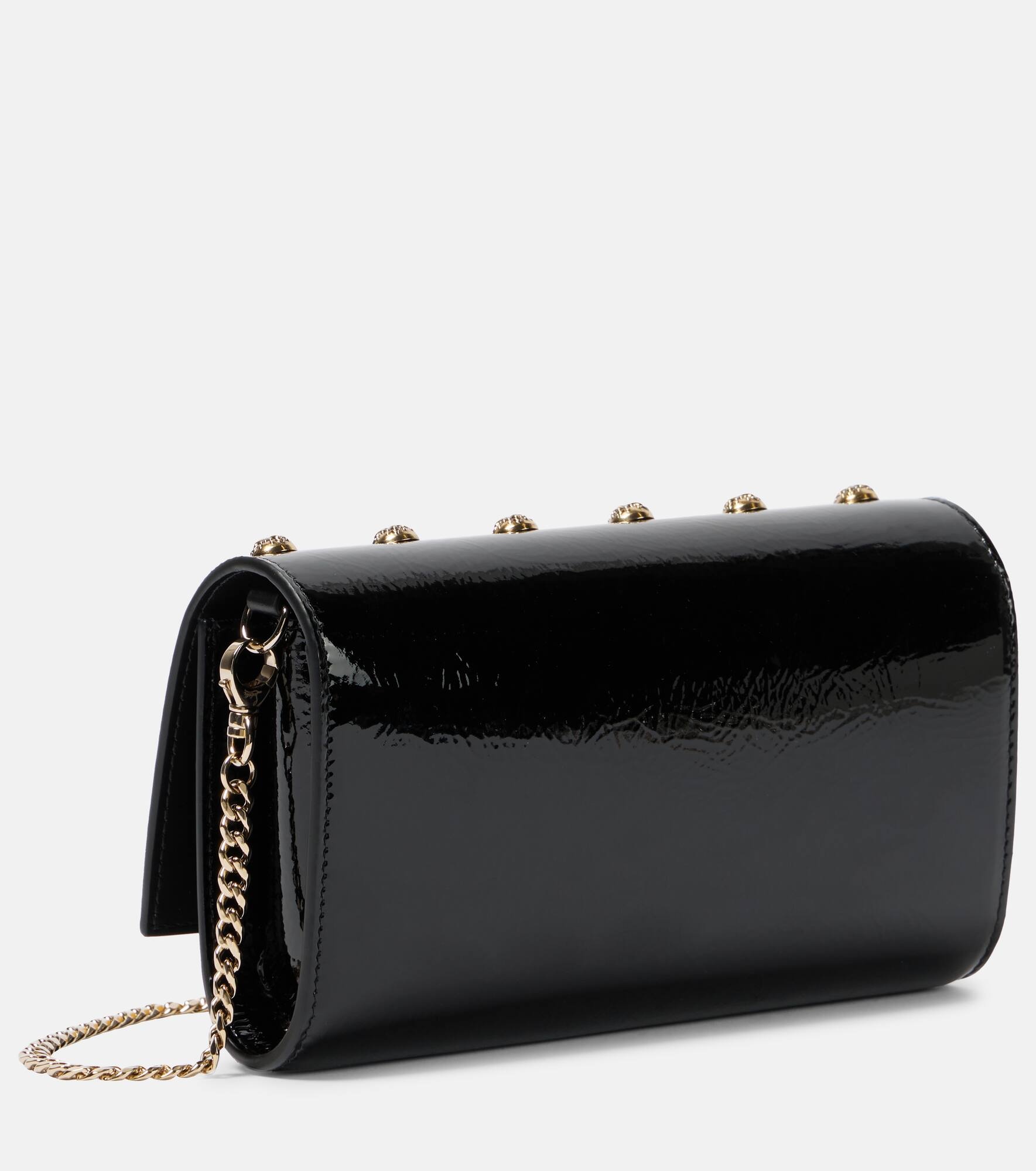 Paloma patent leather wallet on chain - 4