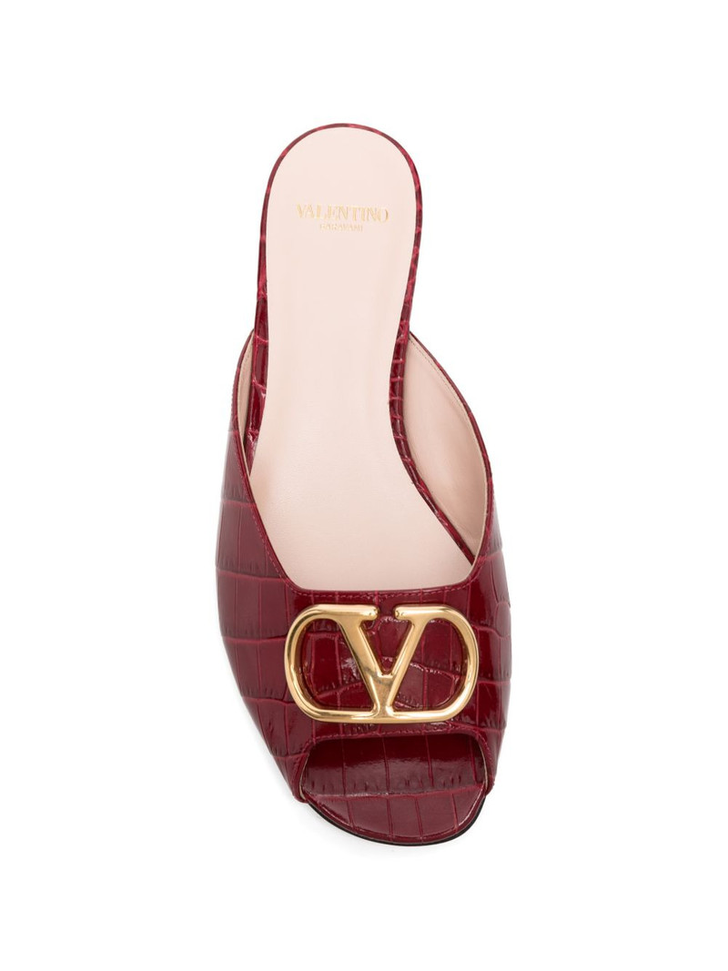 logo-plaque leather sandals 4