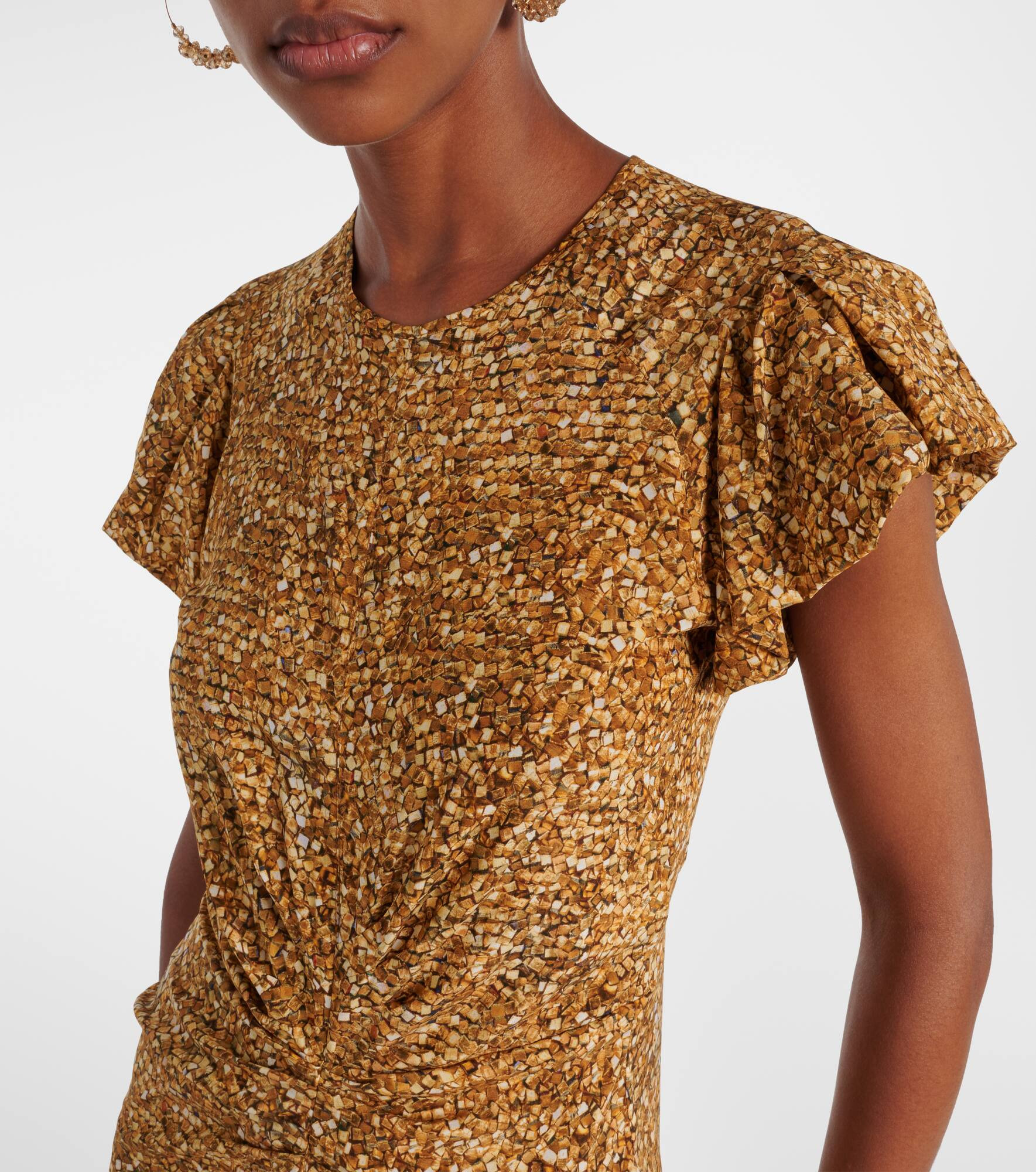 Terena printed silk-blend midi dress - 4