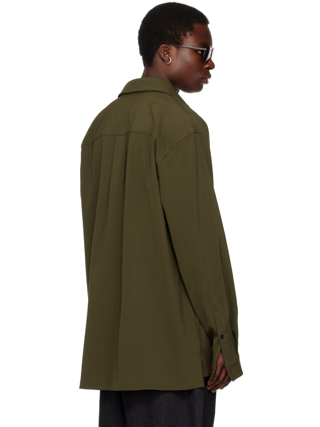SSENSE Exclusive Khaki Oversized Shirt - 3