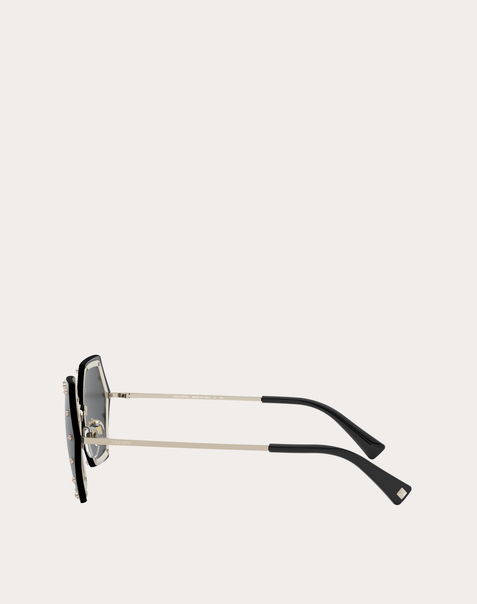 HEXAGONAL METAL FRAME WITH CRYSTAL STUDS - 3