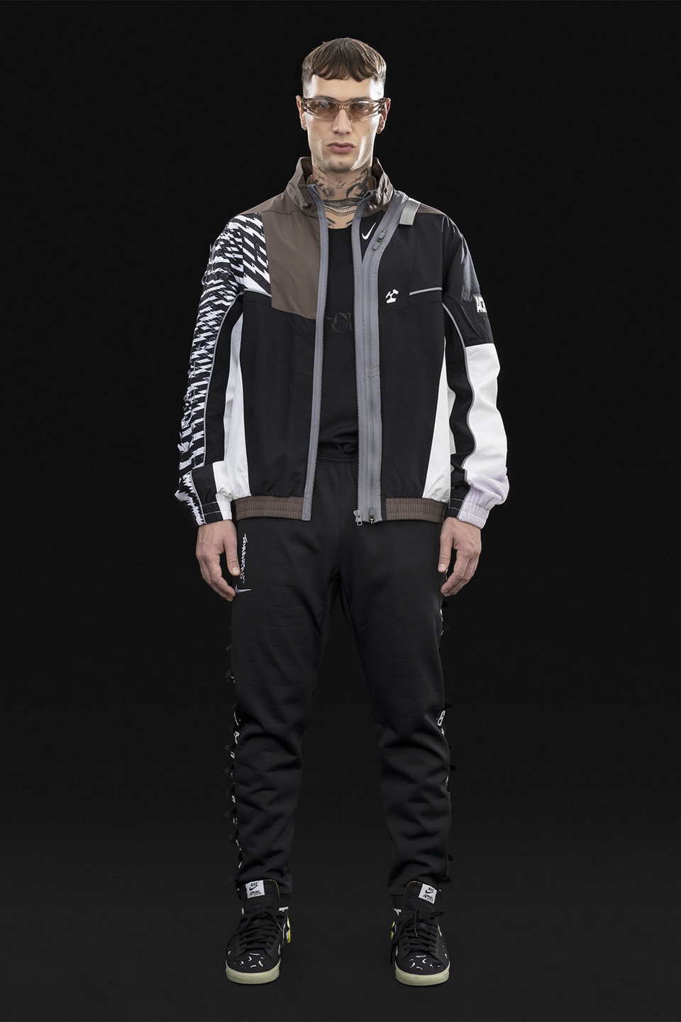 GGG-J2-100 Nike® Acronym® Track Jacket Woven White/Multi - 37