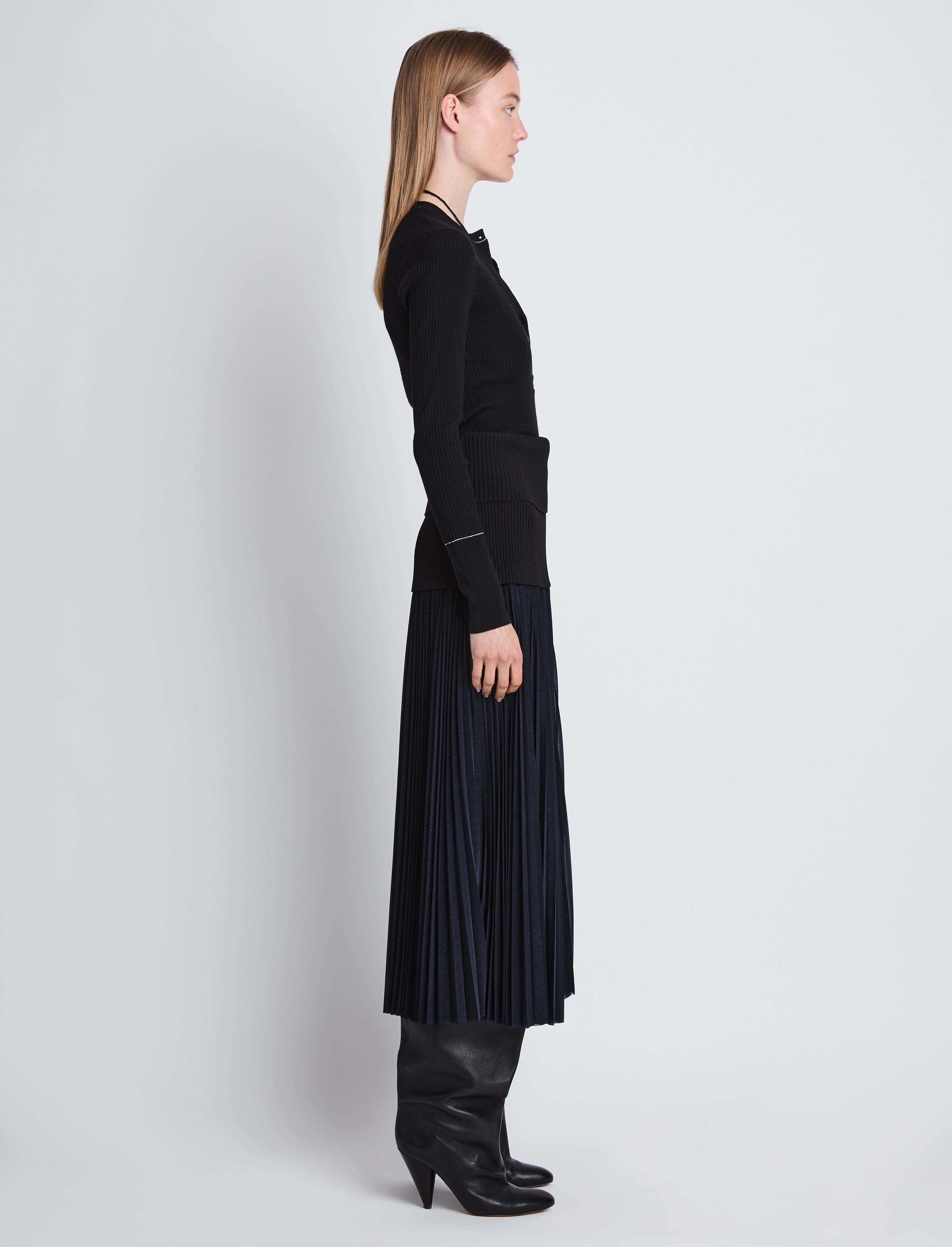 Agnes Henley Sweater in Superfine Wool Merino - 4