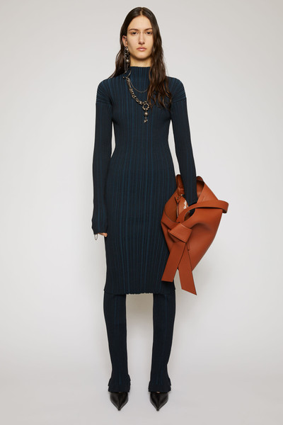 Acne Studios Mock neck ribbed dress midnight blue outlook