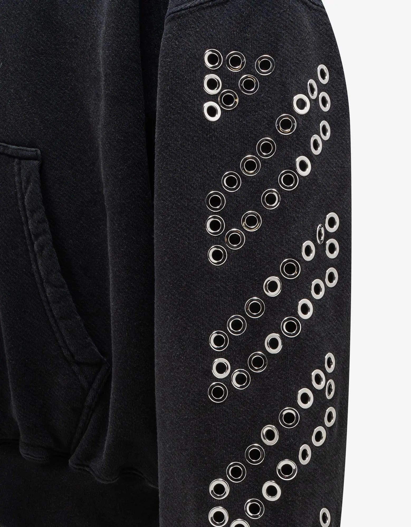 Off-White Black Eyelet Diags Hoodie - 3