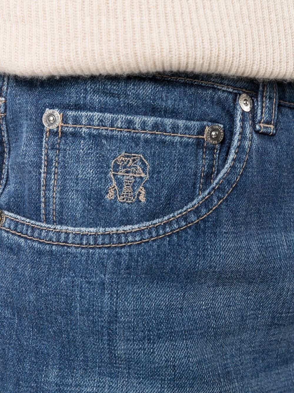 light-wash straight-leg jeans - 5