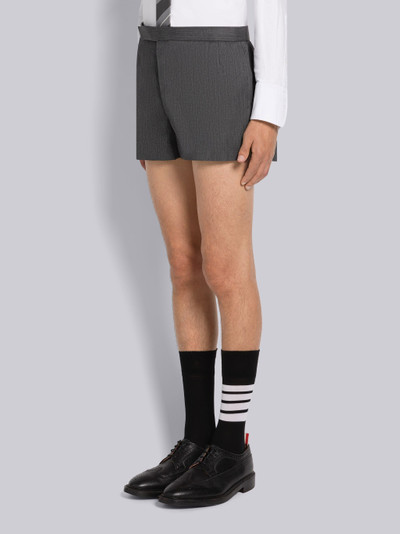 Thom Browne STIFF WOOL GABARDINE MID RISE BACKSTRAP MINI SHORT outlook