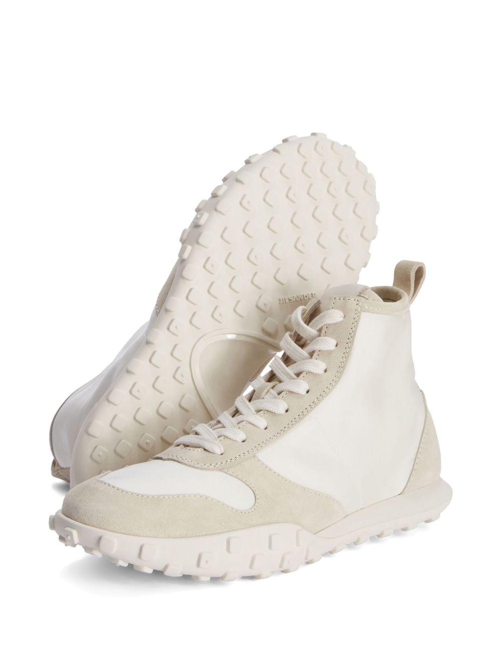 suede-panelled sneakers - 5