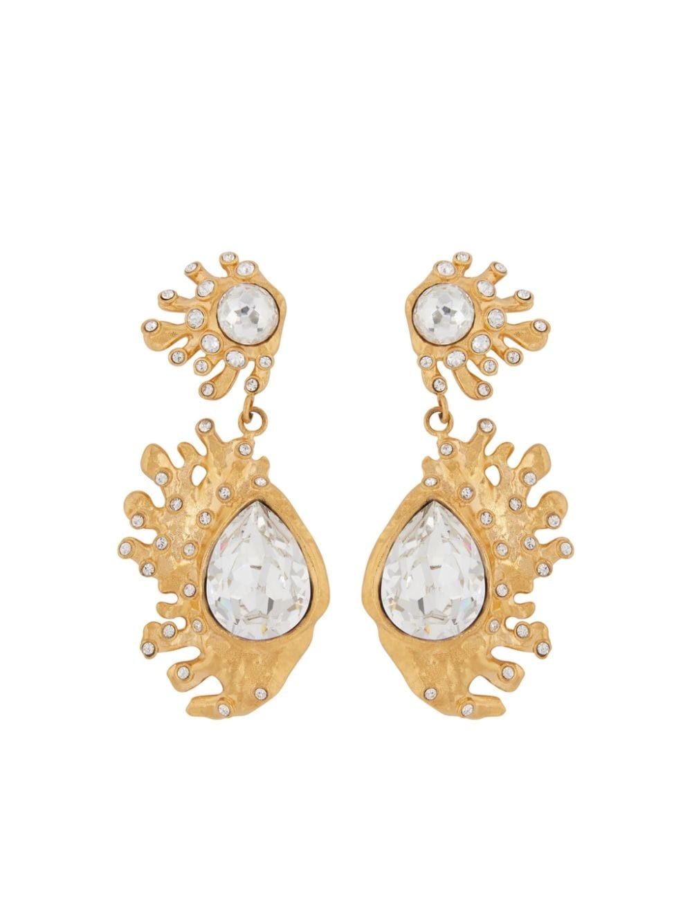 Cactus crystal-embellished earrings - 1