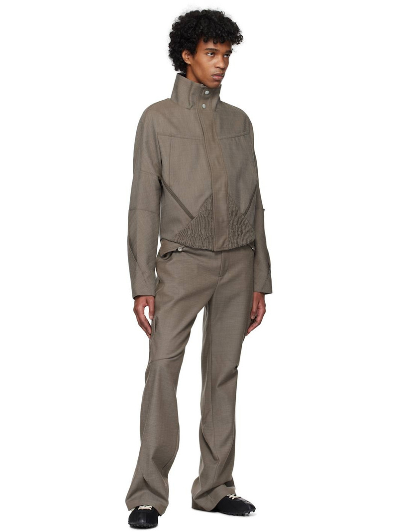 Kiko Kostadinov Brown Zafar Cropped Jacket outlook