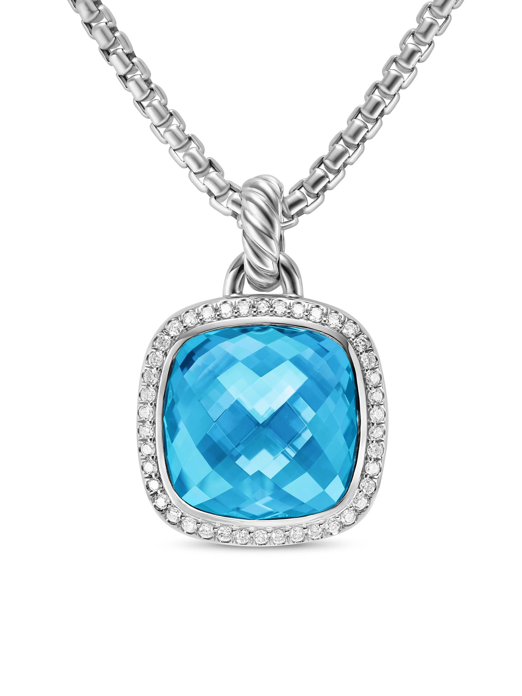 Women's Albion Pendant in Sterling Silver - Blue Topaz - 1