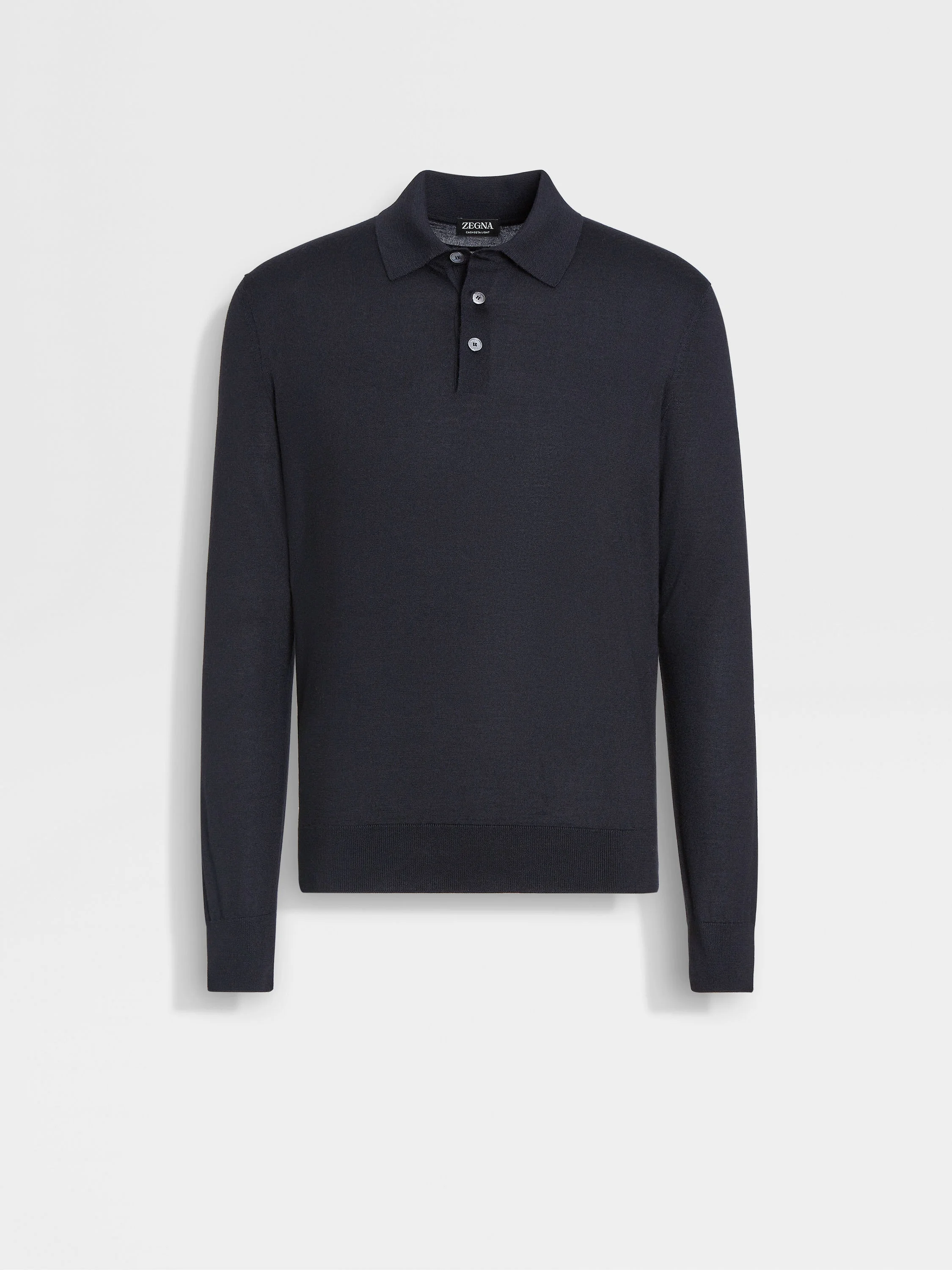 NAVY BLUE CASHSETA POLO SHIRT - 1