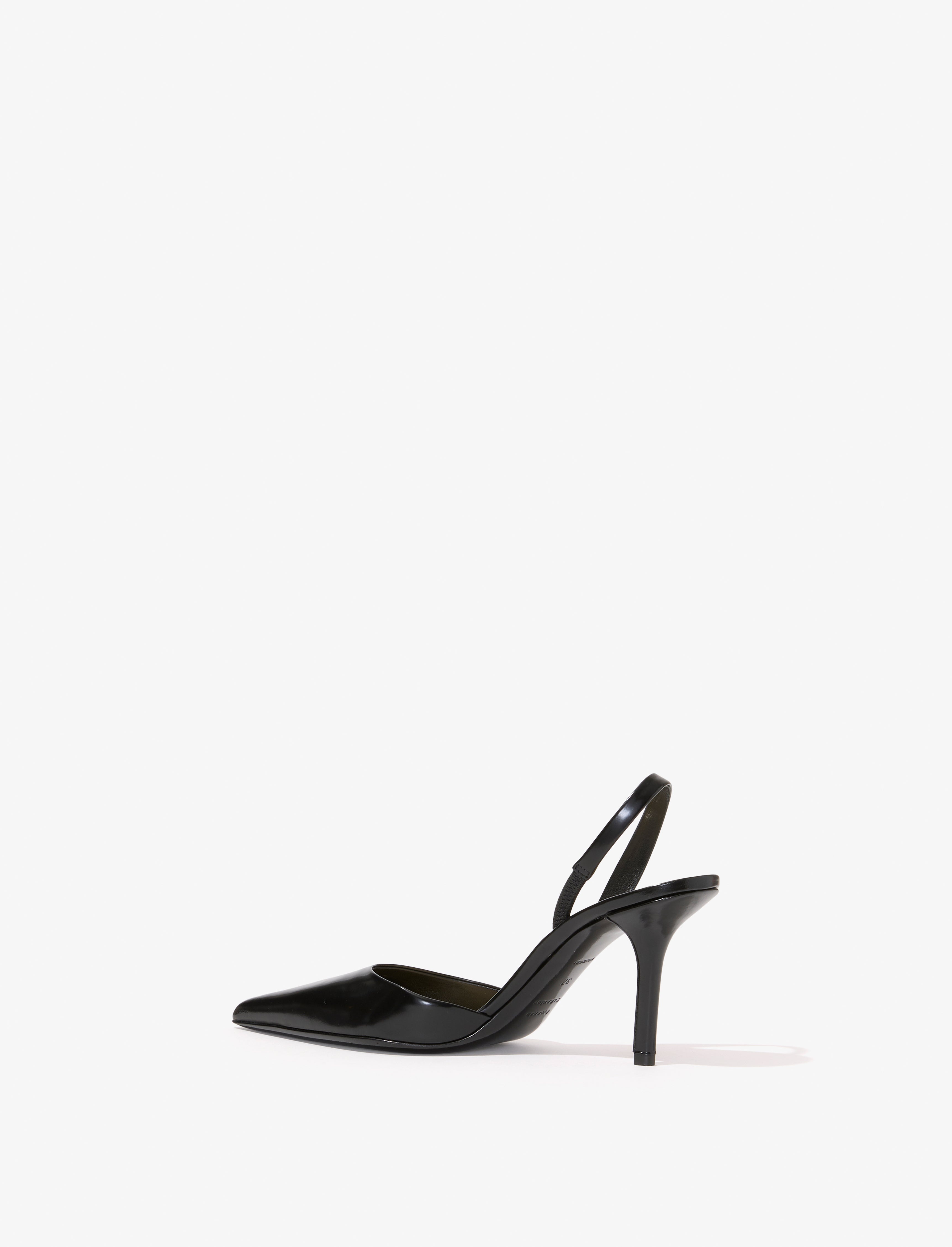 Slash Slingback Pumps in Spazzolato Leather - 3