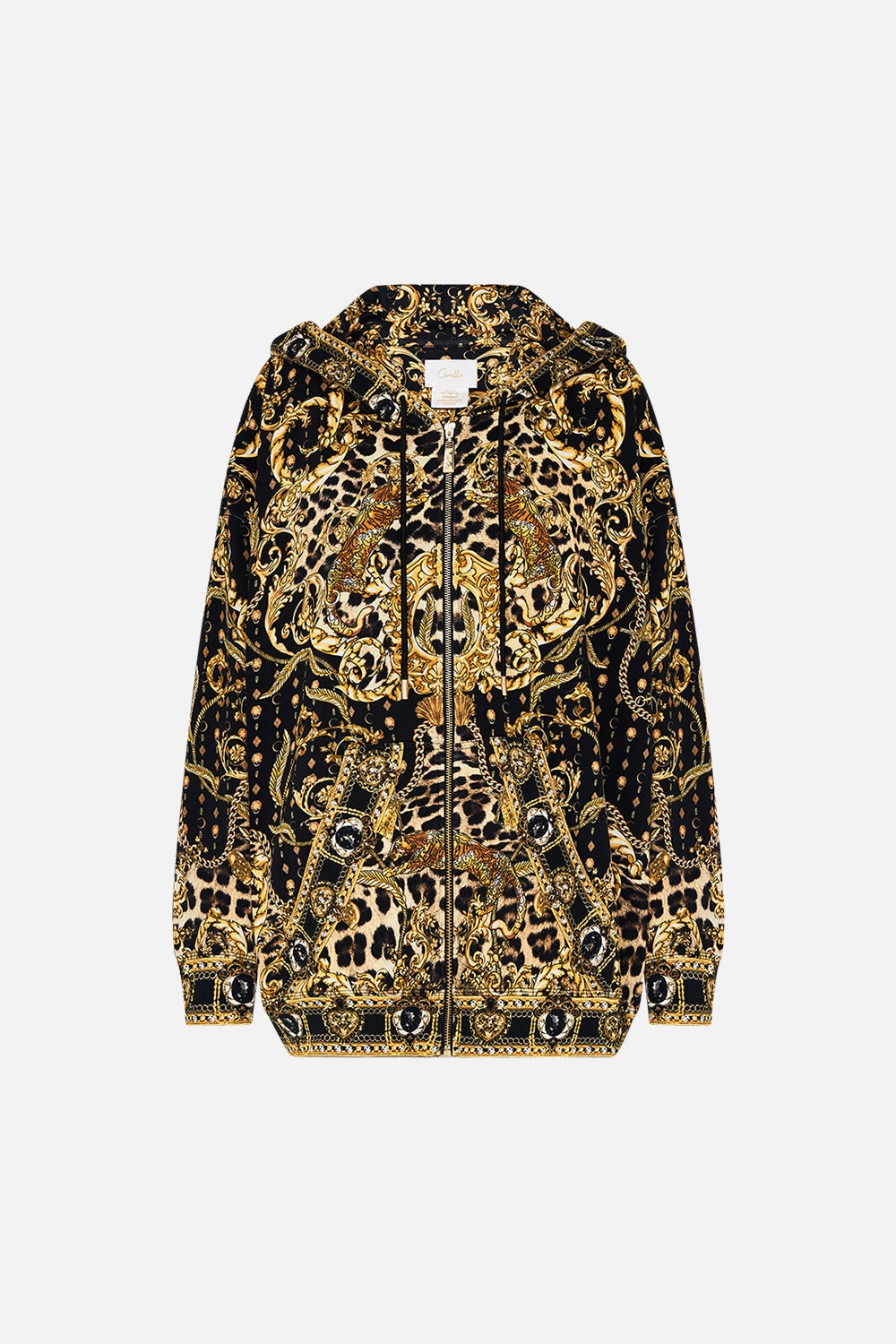 OVERSIZED ZIP FRONT HOODIE - 1
