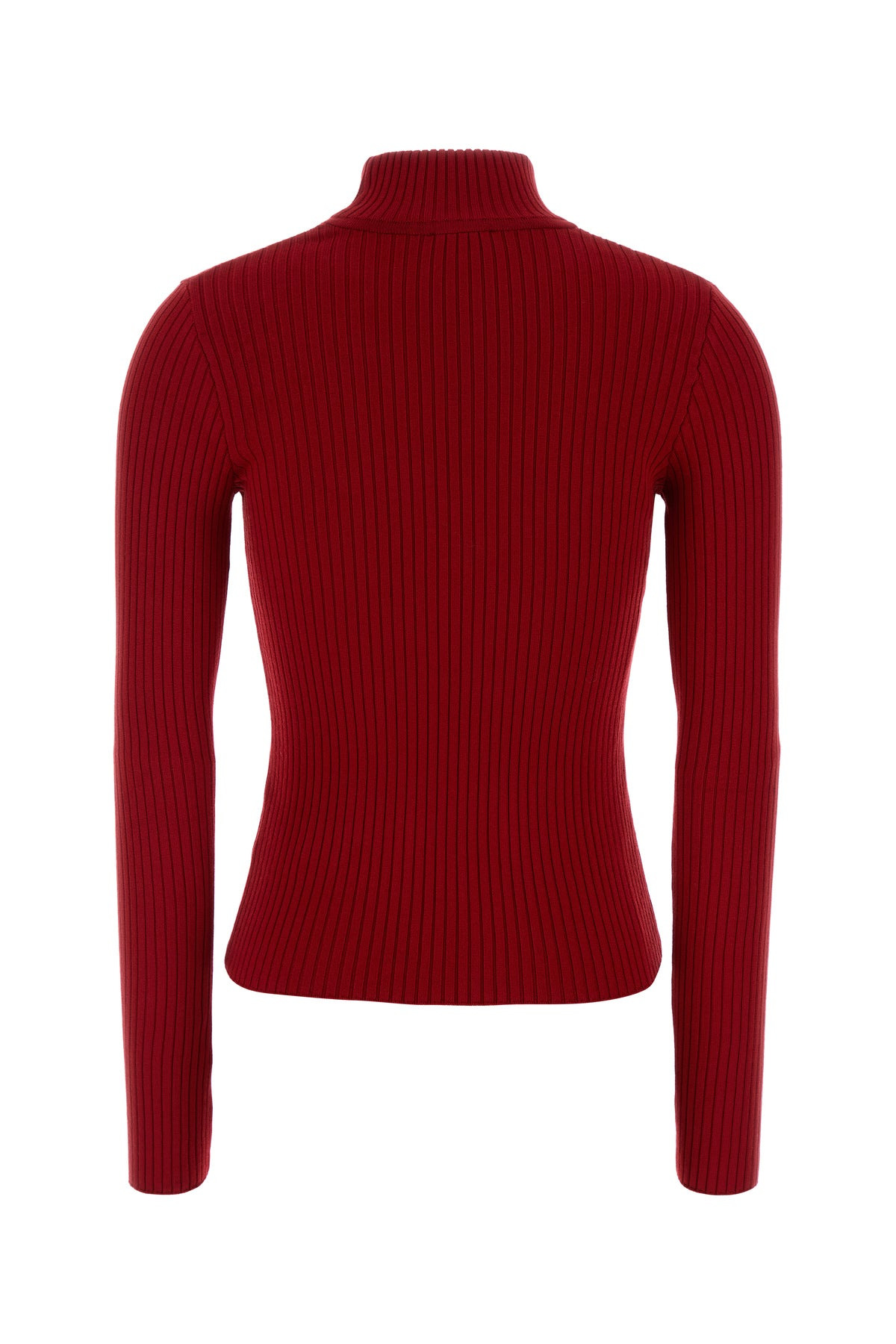 Red viscose blend sweater - 2